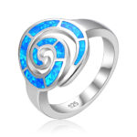 ΔΑΧΤΥΛΙΔΙ 925 Rhodium blue opal