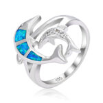 ΔΑΧΤΥΛΙΔΙ 925 Rhodium blue opal white zircon