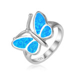 ΔΑΧΤΥΛΙΔΙ 925 Rhodium blue opal