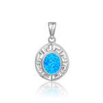 ΜΕΝΤΑΓΙΟΝ 925 Rhodium blue opal