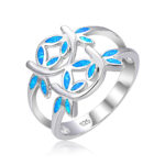 ΔΑΧΤΥΛΙΔΙ 925 Rhodium blue opal