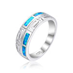 ΔΑΧΤΥΛΙΔΙ 925 Rhodium blue opal