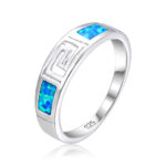 ΔΑΧΤΥΛΙΔΙ 925 Rhodium blue opal