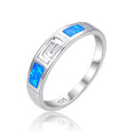 ΔΑΧΤΥΛΙΔΙ 925 Rhodium blue opal