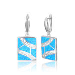 ΣΚΟΥΛΑΡΙΚΙΑ 925 Rhodium blue opal