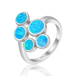 ΔΑΧΤΥΛΙΔΙ 925 Rhodium blue opal