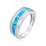 ΔΑΧΤΥΛΙΔΙ 925 Rhodium blue opal