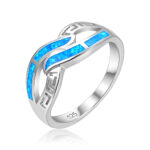 ΔΑΧΤΥΛΙΔΙ 925 Rhodium blue opal