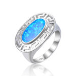 ΔΑΧΤΥΛΙΔΙ 925 Rhodium blue opal