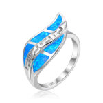 ΔΑΧΤΥΛΙΔΙ 925 Rhodium blue opal