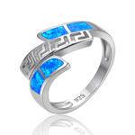 ΔΑΧΤΥΛΙΔΙ 925 Rhodium blue opal