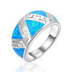 ΔΑΧΤΥΛΙΔΙ 925 Rhodium blue opal