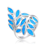 ΔΑΧΤΥΛΙΔΙ 925 Rhodium blue opal