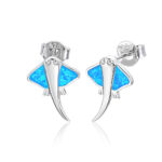 ΣΚΟΥΛΑΡΙΚΙΑ 925 Rhodium blue opal