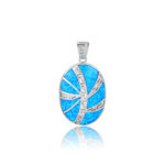 ΜΕΝΤΑΓΙΟΝ 925 Rhodium blue opal