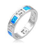 ΔΑΧΤΥΛΙΔΙ 925 Rhodium blue opal