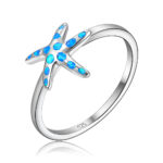 ΔΑΧΤΥΛΙΔΙ 925 Rhodium blue opal