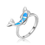 ΔΑΧΤΥΛΙΔΙ 925 Rhodium blue opal