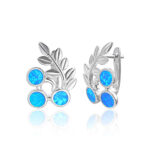 ΣΚΟΥΛΑΡΙΚΙΑ 925 Rhodium blue opal