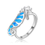 ΔΑΧΤΥΛΙΔΙ 925 Rhodium blue opal