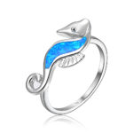 ΔΑΧΤΥΛΙΔΙ 925 Rhodium blue opal