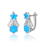 ΣΚΟΥΛΑΡΙΚΙΑ 925 Rhodium blue opal