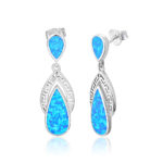 ΣΚΟΥΛΑΡΙΚΙΑ 925 Rhodium blue opal