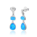 ΣΚΟΥΛΑΡΙΚΙΑ 925 Rhodium blue opal