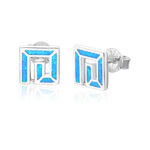 ΣΚΟΥΛΑΡΙΚΙΑ 925 Rhodium blue opal