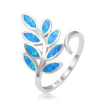 ΔΑΧΤΥΛΙΔΙ 925 Rhodium blue opal