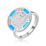 ΔΑΧΤΥΛΙΔΙ 925 Rhodium blue opal