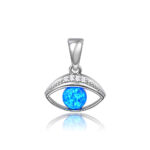 ΜΕΝΤΑΓΙΟΝ 925 Rhodium blue opal white cirzon