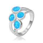 ΔΑΧΤΥΛΙΔΙ 925 Rhodium blue opal