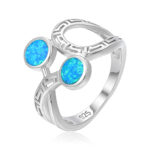 ΔΑΧΤΥΛΙΔΙ 925 Rhodium blue opal