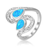 ΔΑΧΤΥΛΙΔΙ 925 Rhodium blue opal