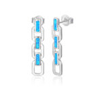 ΣΚΟΥΛΑΡΙΚΙΑ 925 Rhodium blue opal