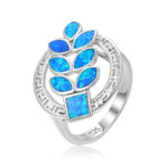 ΔΑΧΤΥΛΙΔΙ 925 Rhodium blue opal