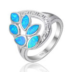 ΔΑΧΤΥΛΙΔΙ 925 Rhodium blue opal