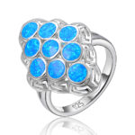 ΔΑΧΤΥΛΙΔΙ 925 Rhodium blue opal