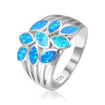 ΔΑΧΤΥΛΙΔΙ 925 Rhodium blue opal