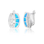 ΣΚΟΥΛΑΡΙΚΙΑ 925 Rhodium blue opal