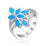 ΔΑΧΤΥΛΙΔΙ 925 Rhodium blue opal