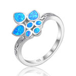 ΔΑΧΤΥΛΙΔΙ 925 Rhodium blue opal