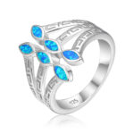 ΔΑΧΤΥΛΙΔΙ 925 Rhodium blue opal