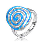 ΔΑΧΤΥΛΙΔΙ 925 Rhodium blue opal