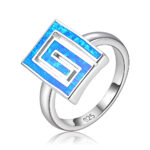 ΔΑΧΤΥΛΙΔΙ 925 Rhodium blue opal