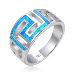 ΔΑΧΤΥΛΙΔΙ 925 Rhodium blue opal