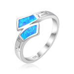 ΔΑΧΤΥΛΙΔΙ 925 Rhodium blue opal