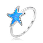 ΔΑΧΤΥΛΙΔΙ 925 Rhodium blue opal