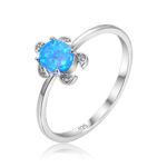 ΔΑΧΤΥΛΙΔΙ 925 Rhodium blue opal